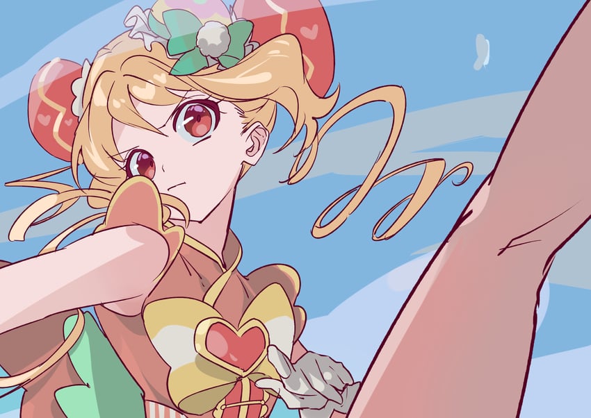 hanamichi ran and cure yum-yum (precure and 1 more) drawn by shipu_(gassyumaron)