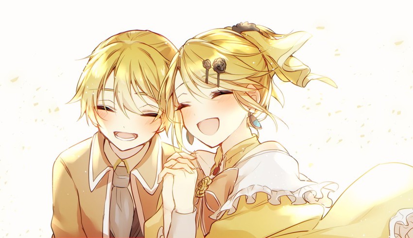 kagamine rin, kagamine len, riliane lucifen d'autriche, and allen avadonia (vocaloid and 3 more) drawn by aryuma772