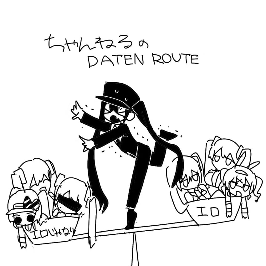 hatsune miku and channel (vocaloid and 3 more) drawn by channel_(caststation)