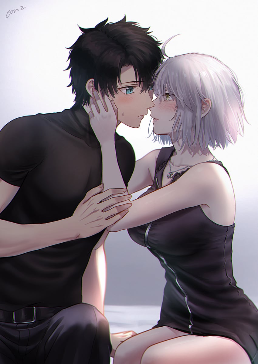 fujimaru ritsuka and jeanne d'arc alter (fate and 1 more) drawn by omizu_(omz)