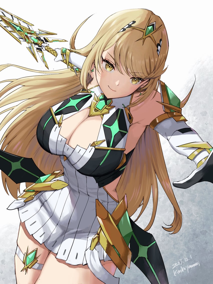 mythra (xenoblade chronicles and 1 more) drawn by yamamori_kinako