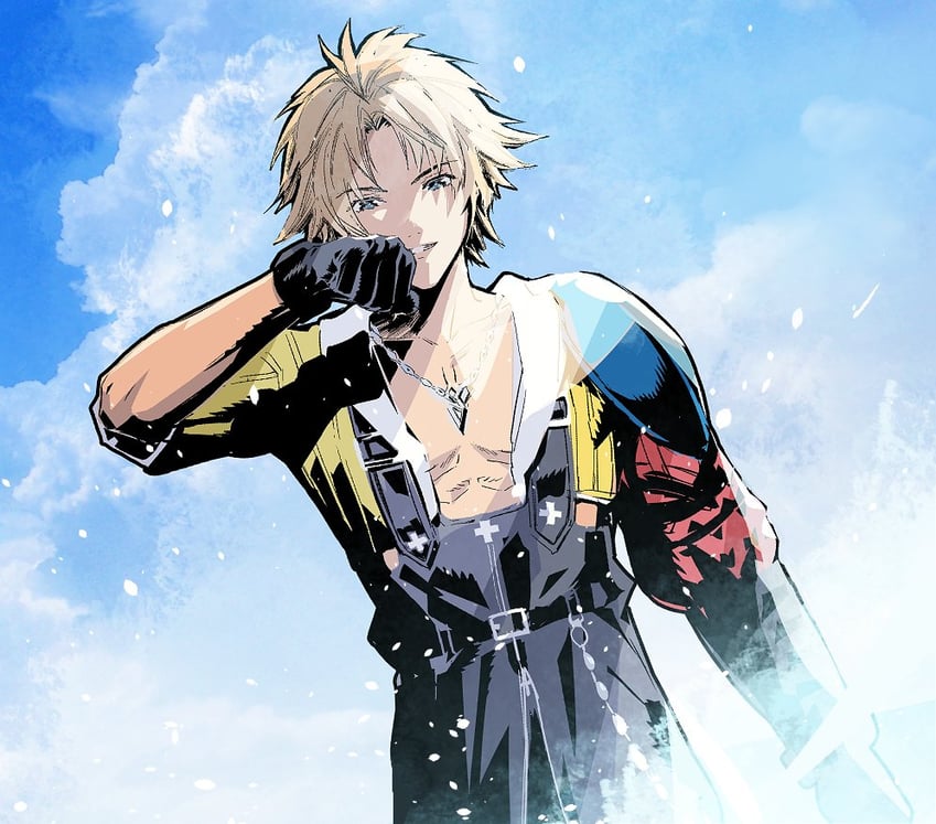tidus (final fantasy and 1 more) drawn by cofffee