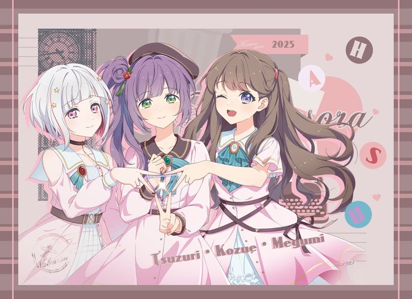 fujishima megumi, otomune kozue, and yugiri tsuzuri (love live! and 1 more) drawn by starringooo
