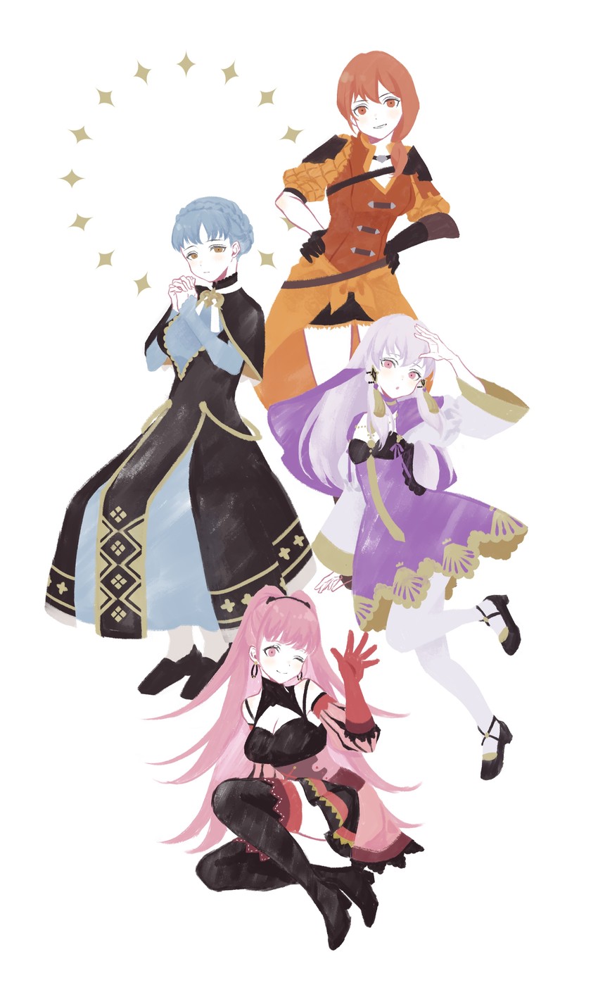 hilda valentine goneril, lysithea von ordelia, marianne von edmund, and leonie pinelli (fire emblem and 1 more) drawn by hoshido1214