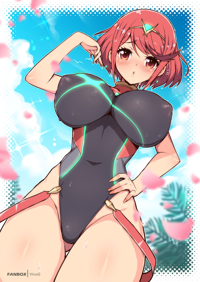 pyra (xenoblade chronicles and 1 more) drawn by virus-g