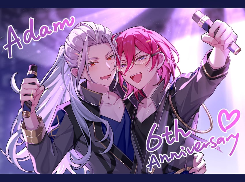 saegusa ibara and ran nagisa (ensemble stars!) drawn by daya_kro