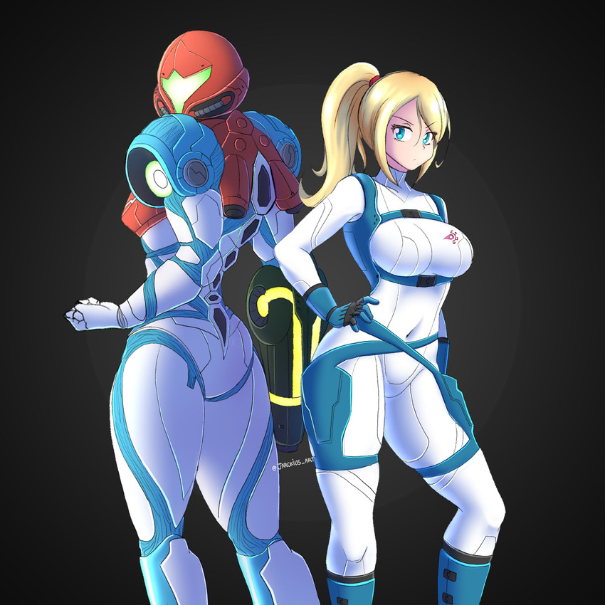 samus aran (metroid and 1 more) drawn by jarckius