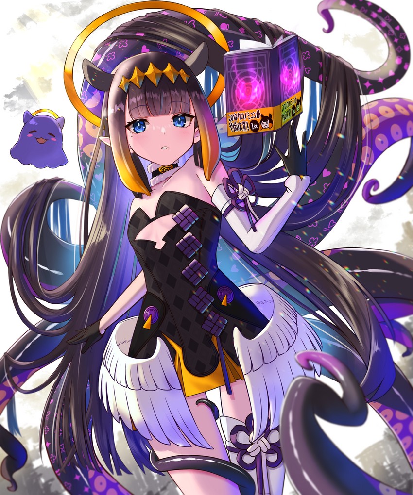ninomae ina'nis, takodachi, and ao-chan (hololive and 1 more) drawn by inari_(ambercrown)