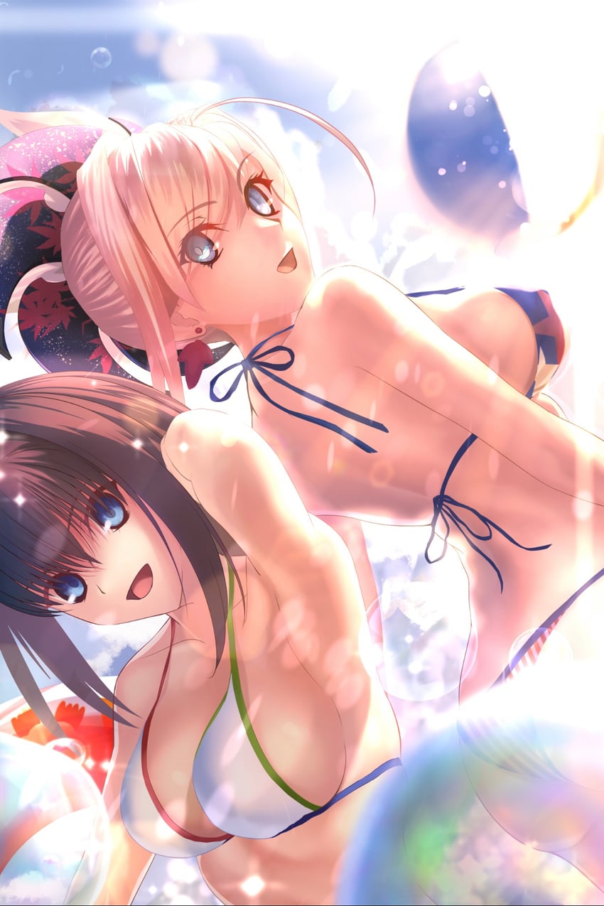 miyamoto musashi and aozaki aoko (fate and 1 more) drawn by raidenkia
