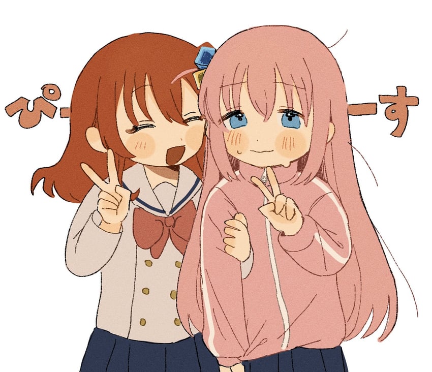 gotoh hitori and kita ikuyo (bocchi the rock!) drawn by wadachi