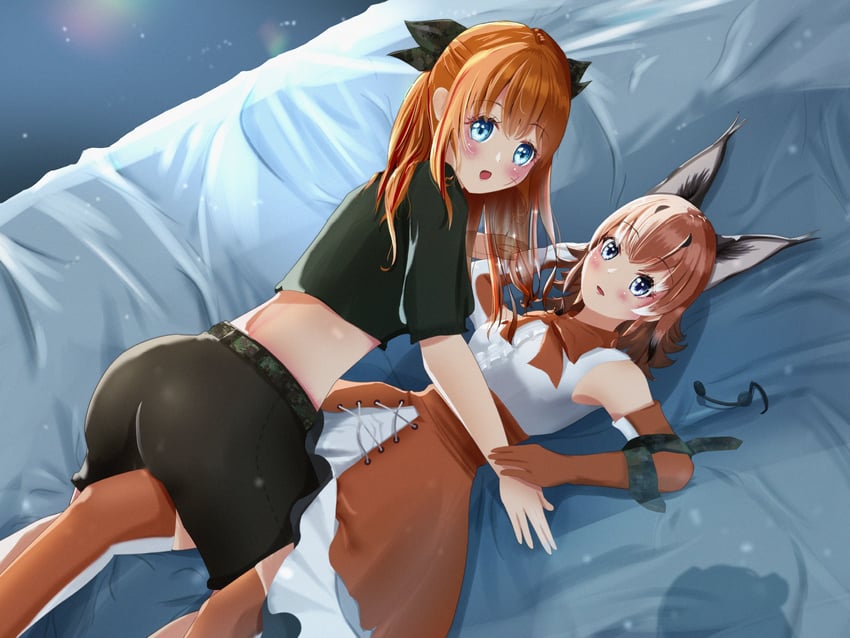 caracal and irodori mayoi (kemono friends and 2 more) drawn by satomeme