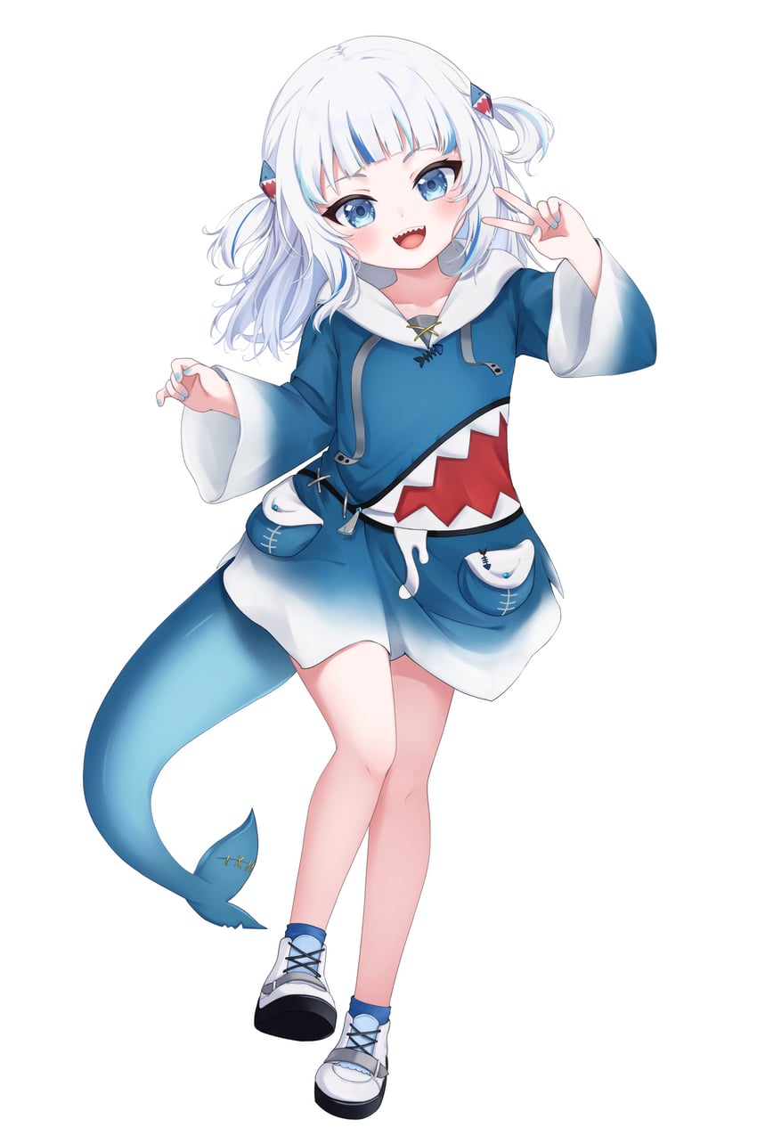 gawr gura (hololive and 1 more) drawn by 4kimizuki