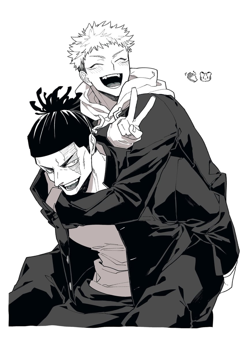 itadori yuuji and toudou aoi (jujutsu kaisen) drawn by eibm