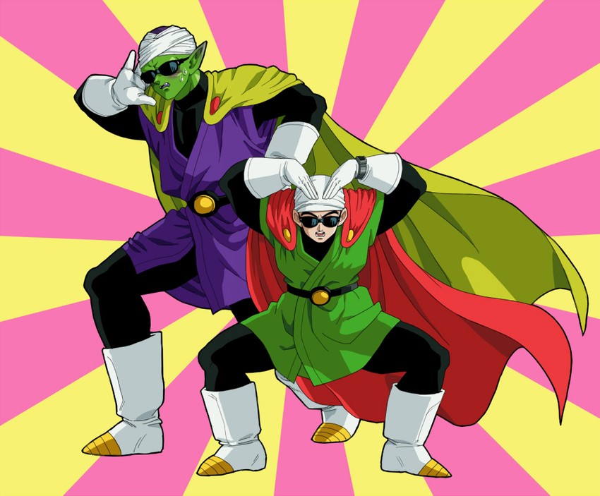son gohan, piccolo, and great saiyaman (dragon ball and 1 more) drawn by kinjuu_(hariharitt)