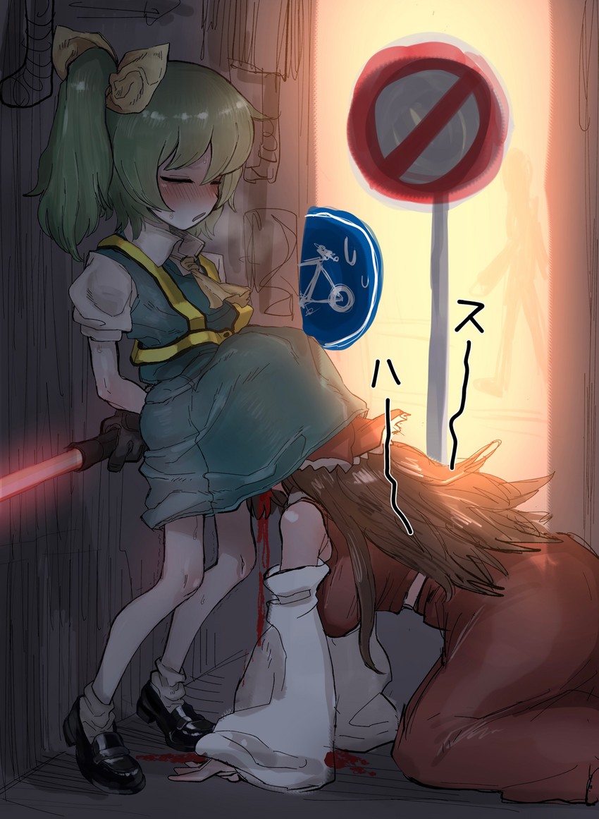 hakurei reimu, daiyousei, diyusi, and noel (touhou and 1 more) drawn by haburashi