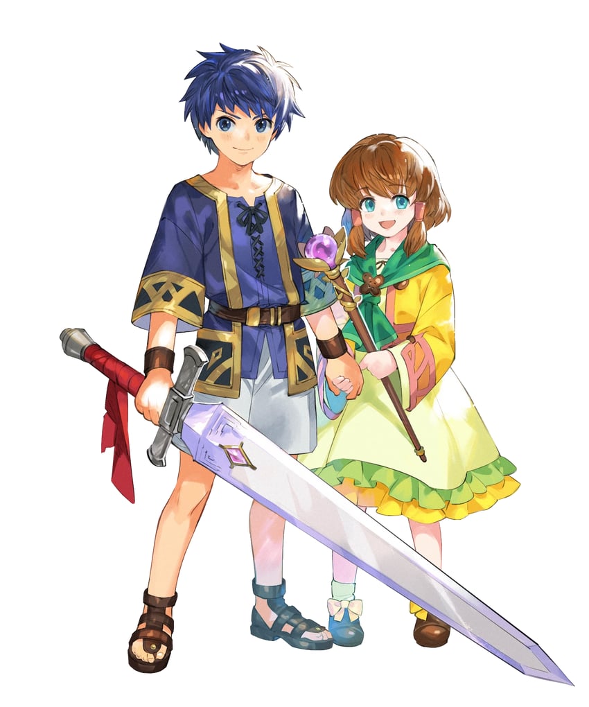 ike and mist (fire emblem and 2 more) drawn by taroji