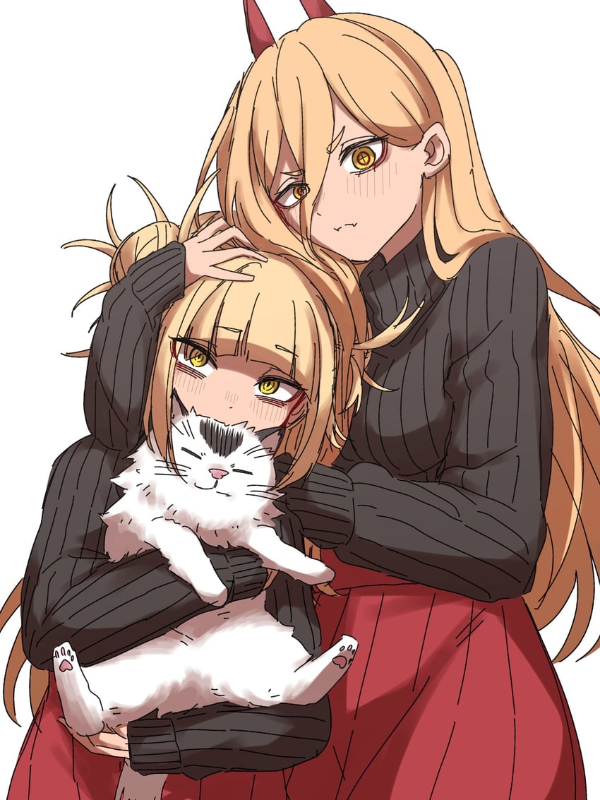 power, toga himiko, and meowy (boku no hero academia and 1 more) drawn by ginjaeru