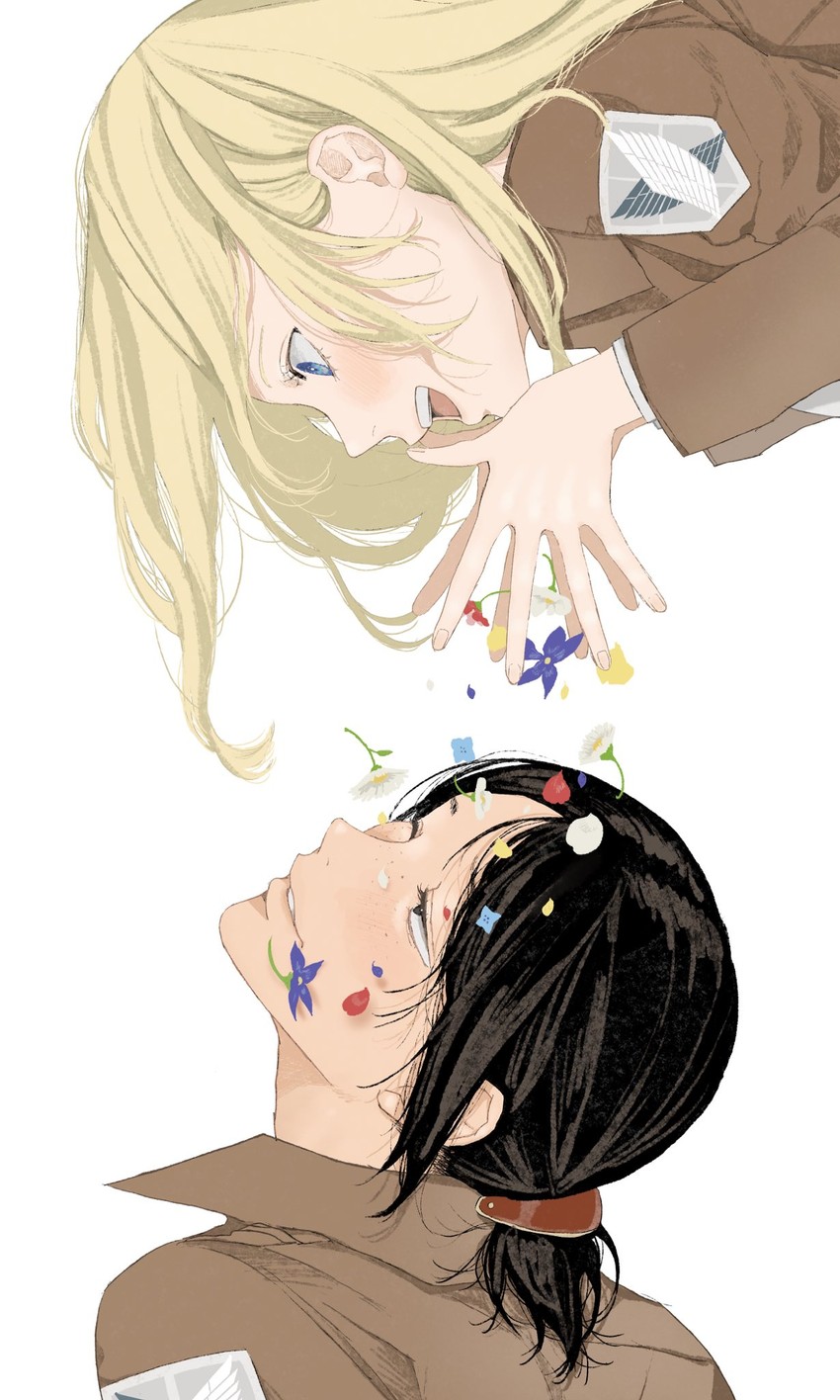 krista lenz and ymir (shingeki no kyojin) drawn by aot_t