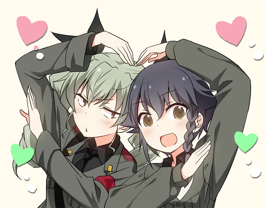 anchovy and pepperoni (girls und panzer and 1 more) drawn by umekichi