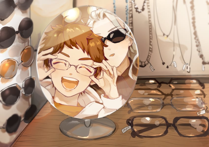 ran nagisa and tenma mitsuru (ensemble stars!) drawn by megumino_daichi