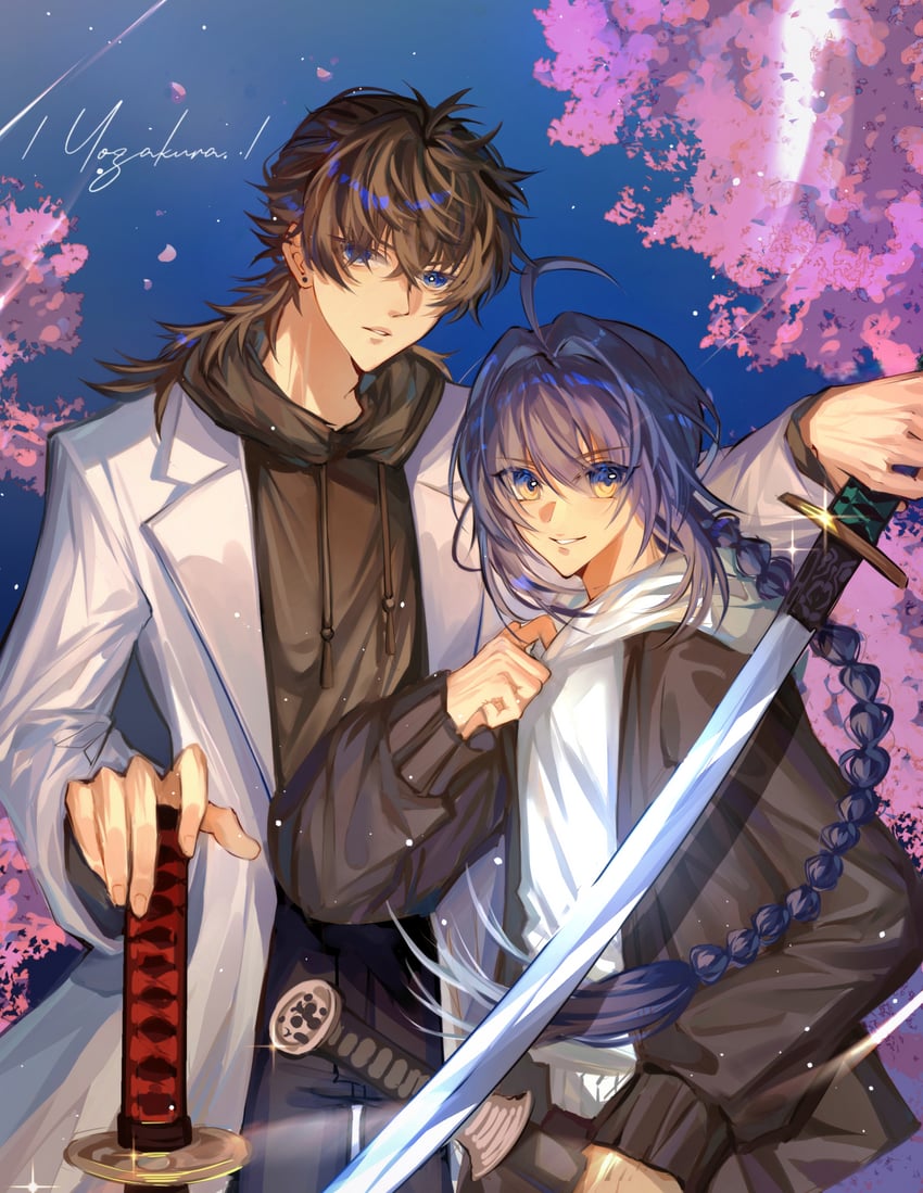 yamato takeru and miyamoto iori (fate and 2 more) drawn by tenkiame_(myonl)