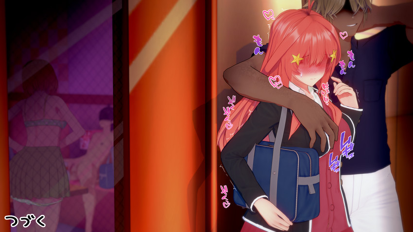 nakano itsuki and uesugi fuutarou (go-toubun no hanayome) drawn by pokkano