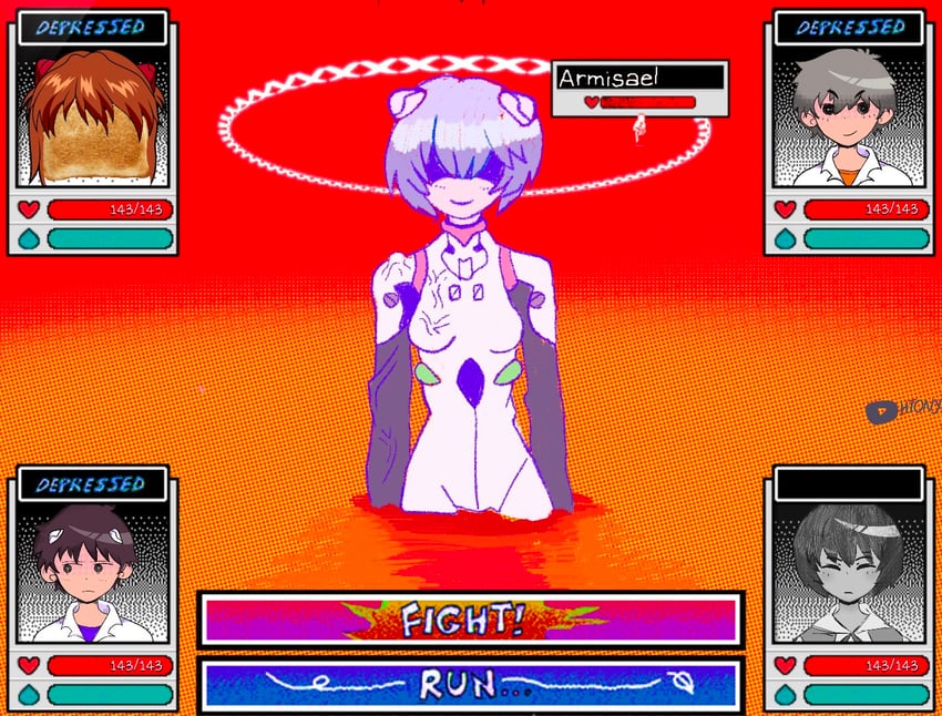 souryuu asuka langley, ayanami rei, ikari shinji, nagisa kaworu, and armisael (neon genesis evangelion and 2 more) drawn by htony