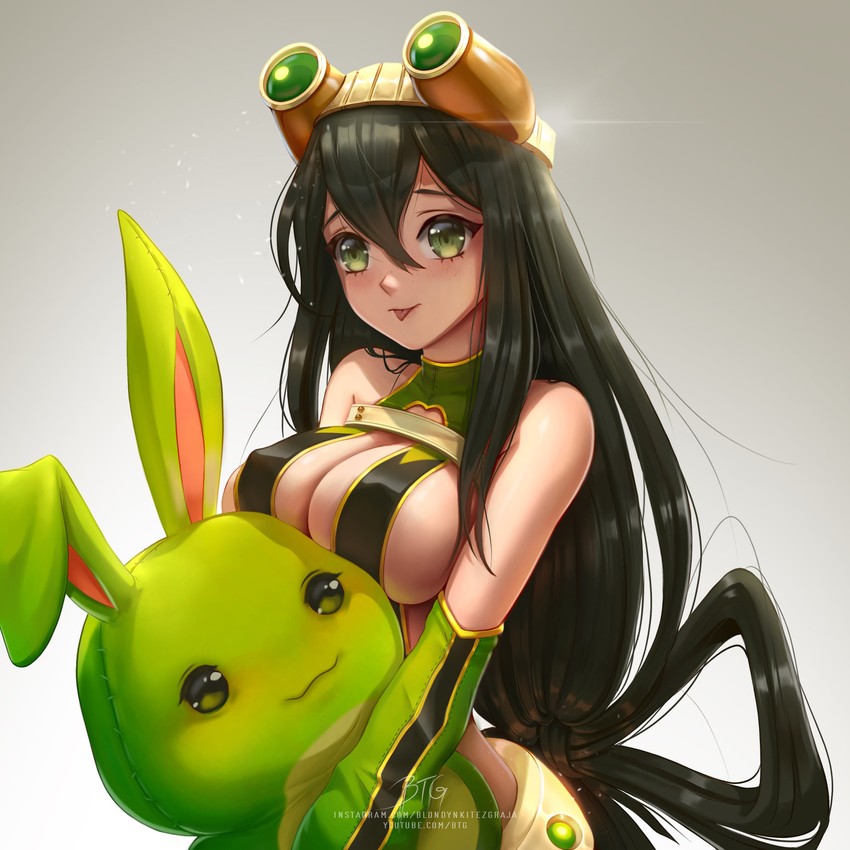 asui tsuyu (boku no hero academia) drawn by blondynkitezgraja