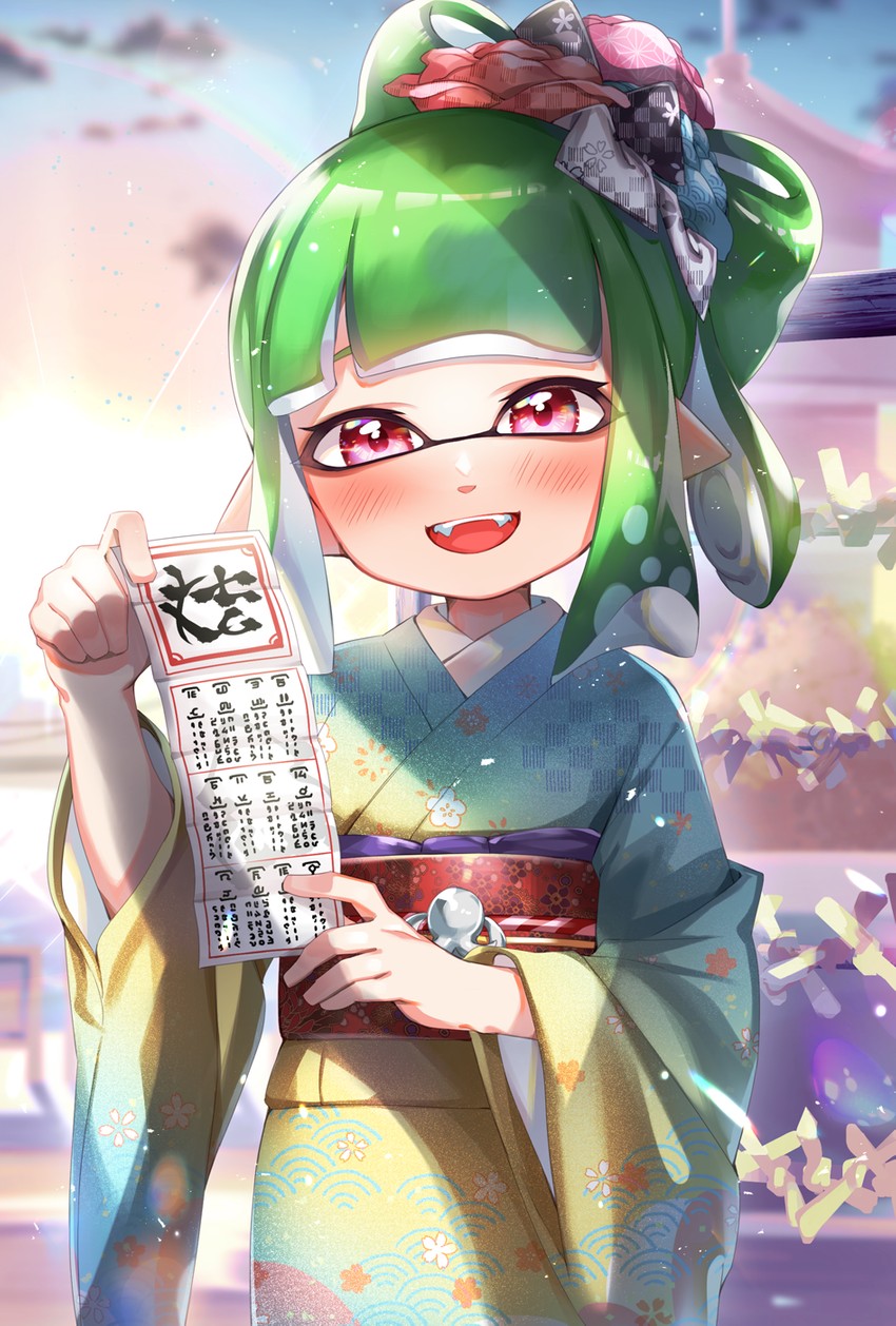 inkling player character and inkling girl (splatoon) drawn by yamagishi_chihiro