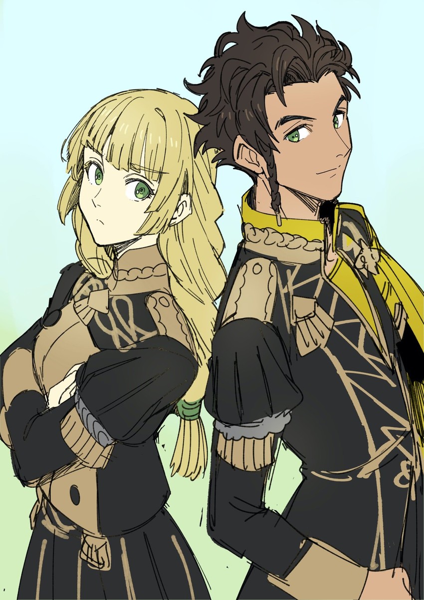 claude von riegan and ingrid brandl galatea (fire emblem and 1 more) drawn by oragamura999