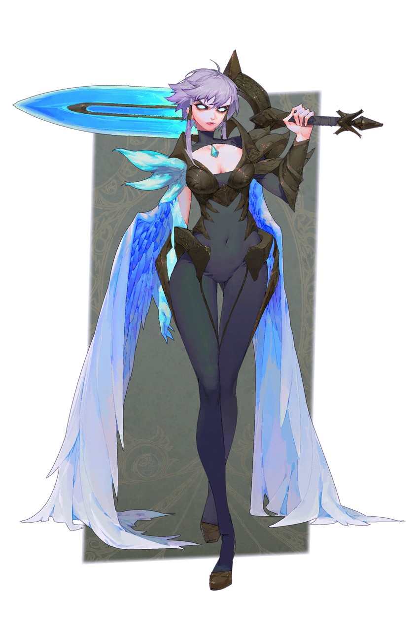 riven and dawnbringer riven (league of legends) drawn by cao_xiaojv