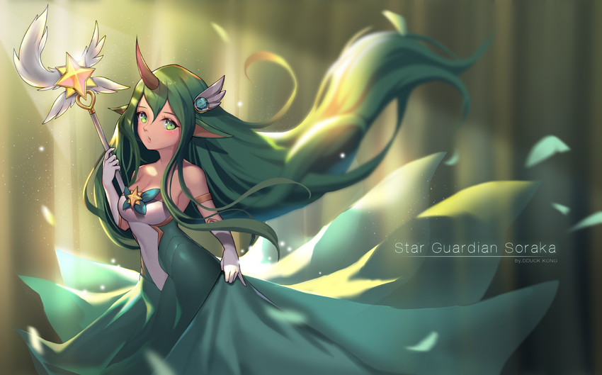 soraka and star guardian soraka (league of legends) drawn by dduck_kong