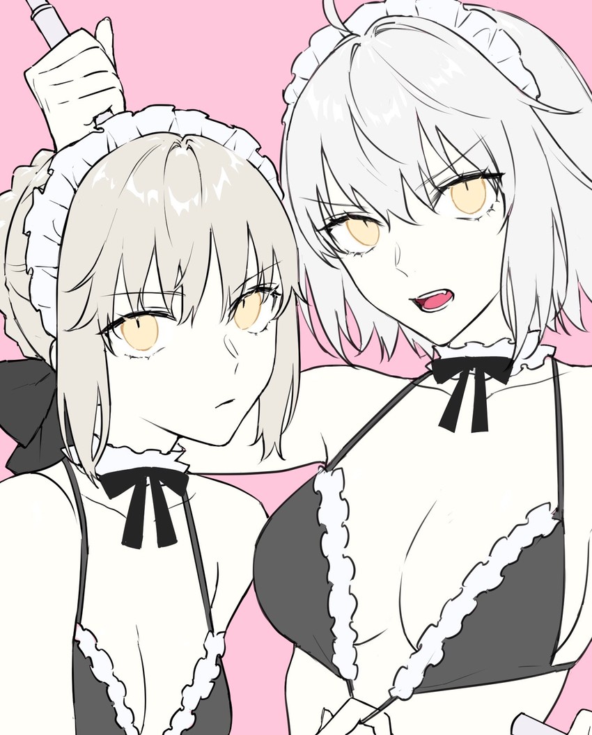 artoria pendragon, jeanne d'arc alter, and saber alter (fate and 1 more) drawn by nipi27