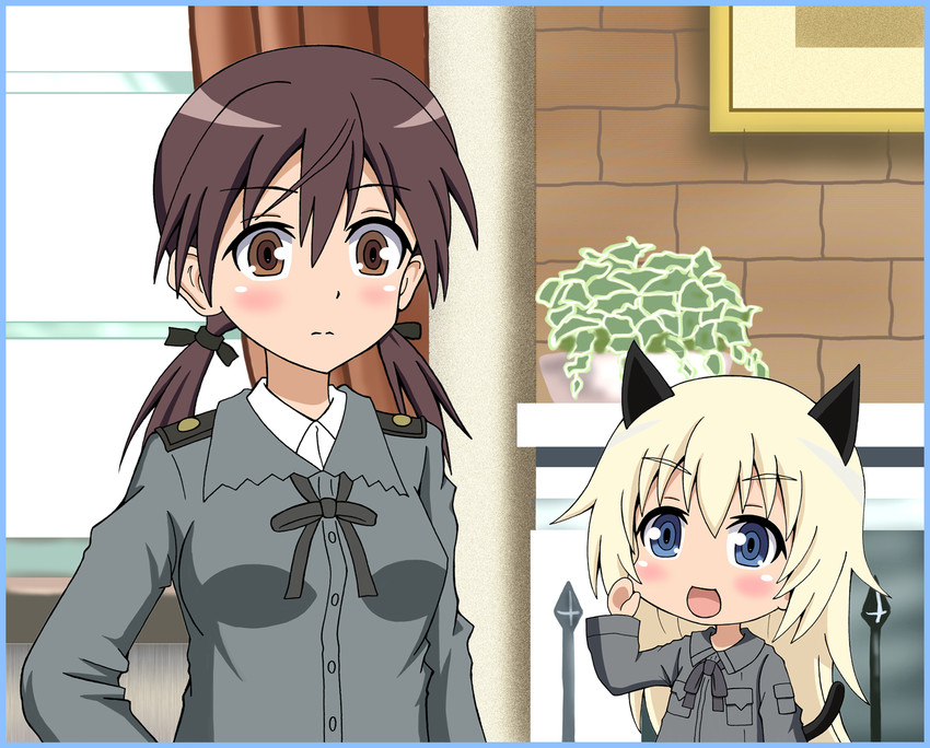 gertrud barkhorn and helma lennartz (world witches series and 2 more) drawn by bertsr
