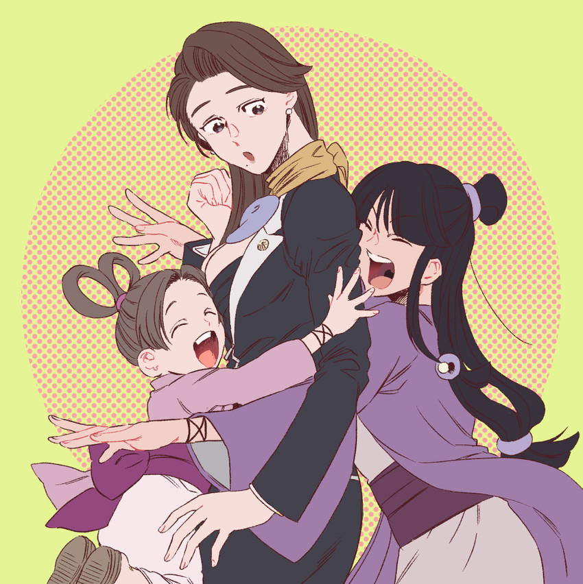 maya fey, mia fey, and pearl fey (ace attorney) drawn by emergency_exi10
