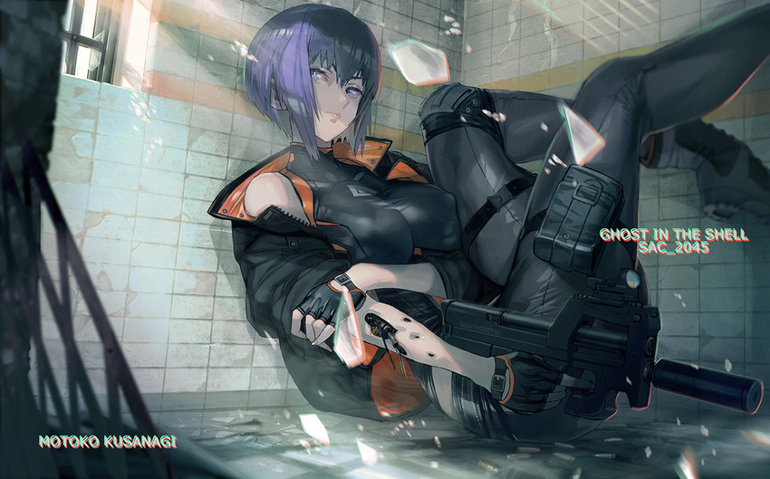 kusanagi motoko (ghost in the shell and 1 more) drawn by maeshima_shigeki