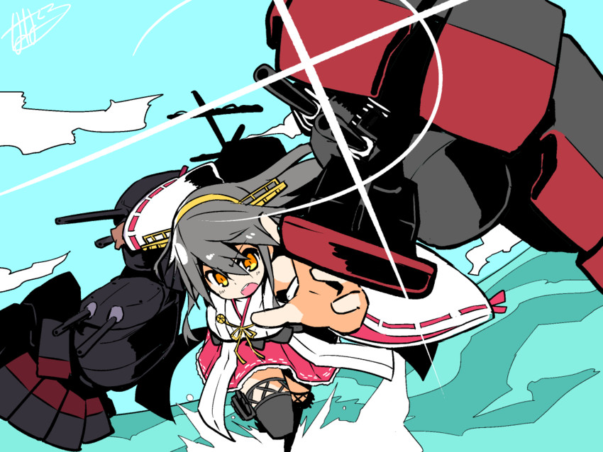 haruna (kantai collection and 1 more) drawn by nanateru