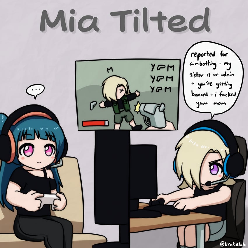tsushima yoshiko and mia taylor (love live! and 2 more) drawn by krakelak
