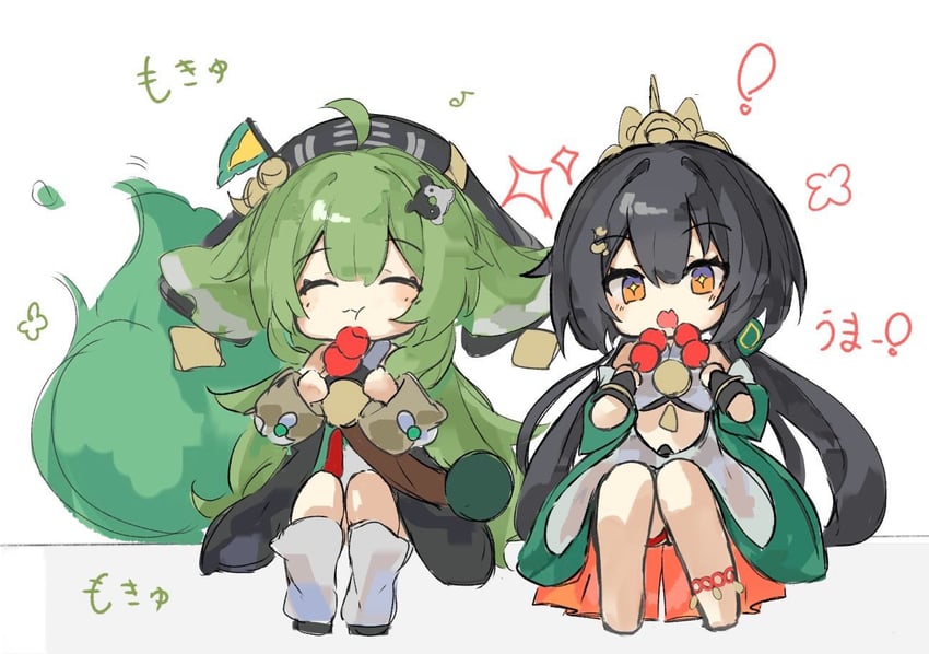 yunli and huohuo (honkai and 1 more) drawn by akizuwa