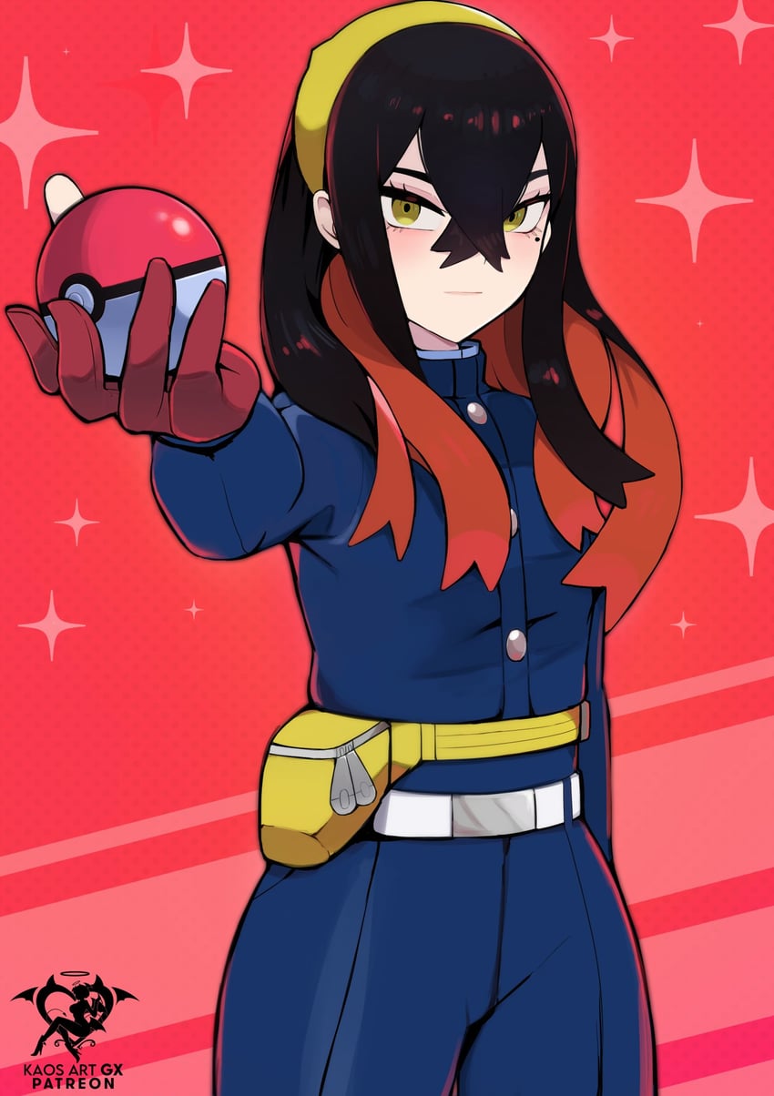 carmine (pokemon and 1 more) drawn by kaos_art