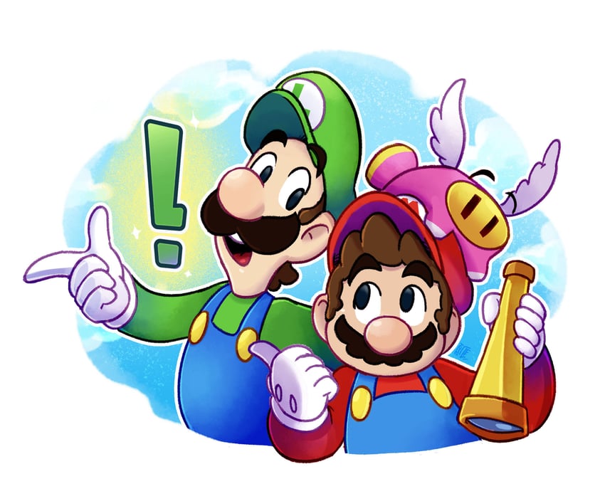mario, luigi, and snoutlet (mario and 2 more) drawn by francois.l