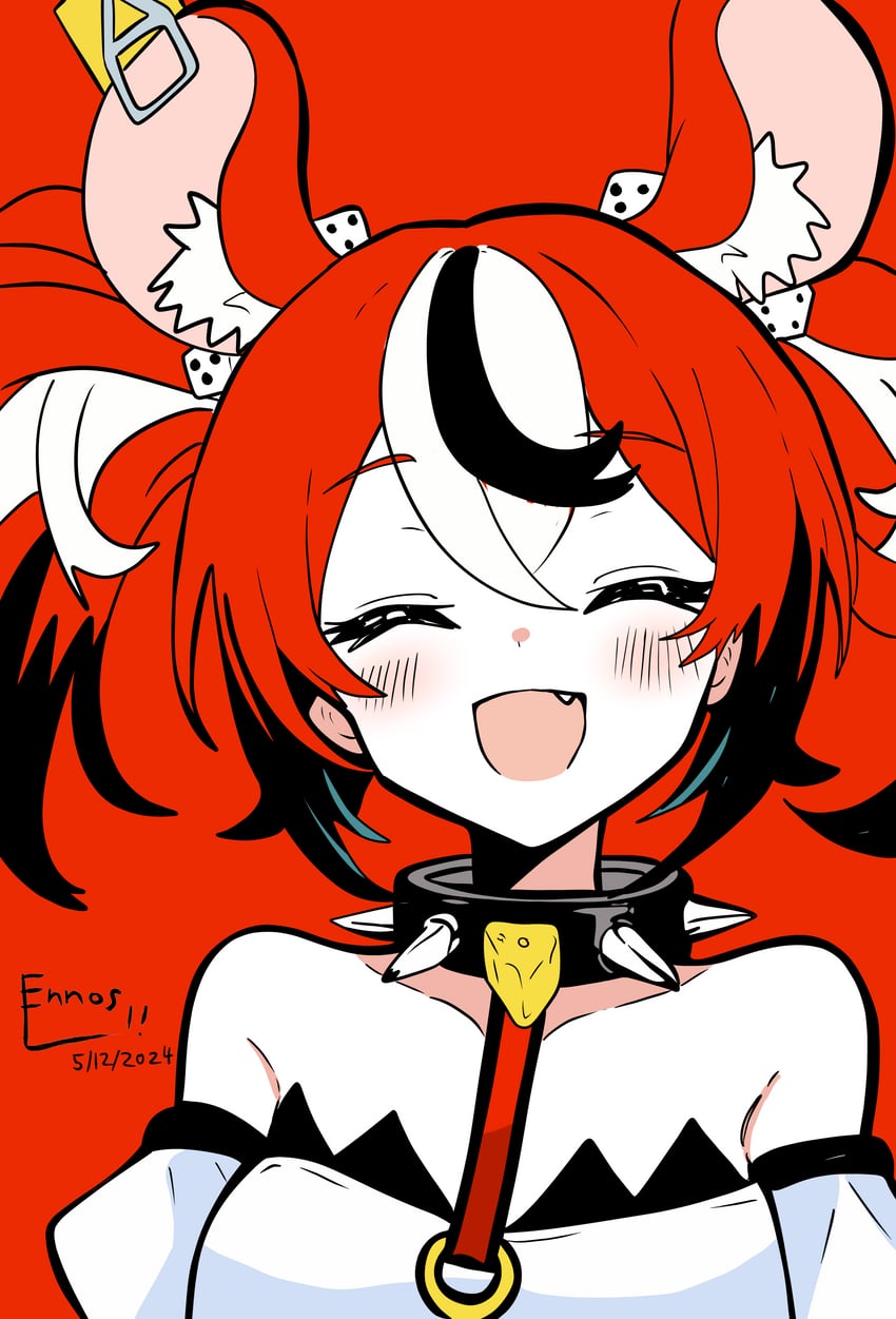 hakos baelz (hololive and 1 more) drawn by ennos_li