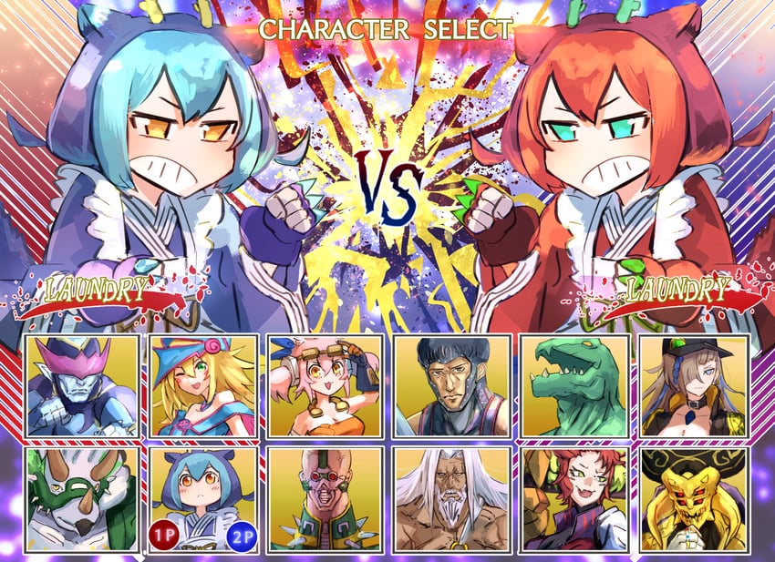 dark magician girl, laundry dragonmaid, kitt, tri-brigade kitt, witchcrafter haine, and 8 more (yu-gi-oh!) drawn by hatano_kiyoshi