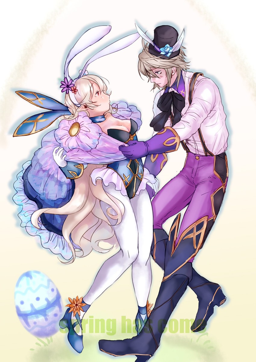 female corrin and dwyer (fire emblem and 2 more) drawn by misokatsuhaumai
