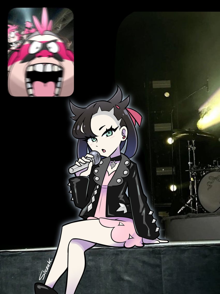 marnie and team yell grunt (pokemon and 1 more) drawn by siczak
