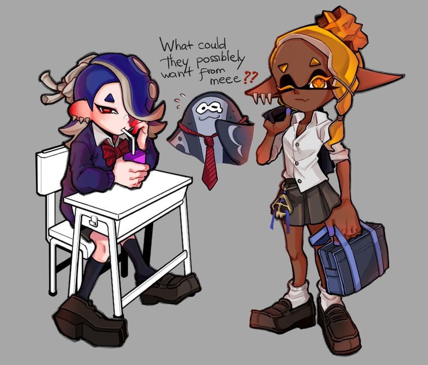 shiver, frye, and big man (splatoon and 1 more) drawn by kazu_yoo