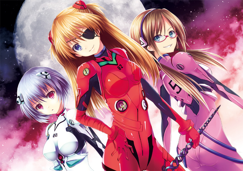 souryuu asuka langley, ayanami rei, and makinami mari illustrious (neon genesis evangelion and 1 more) drawn by yaki_mayu
