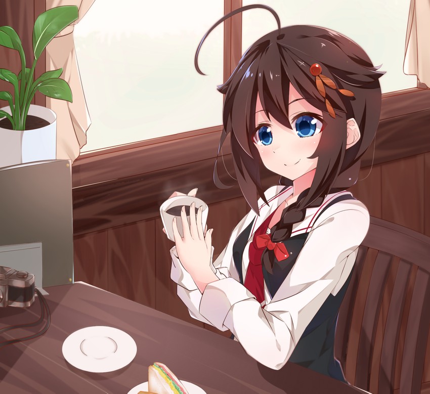 shigure and shigure kai ni (kantai collection) drawn by yoriha_yashiro