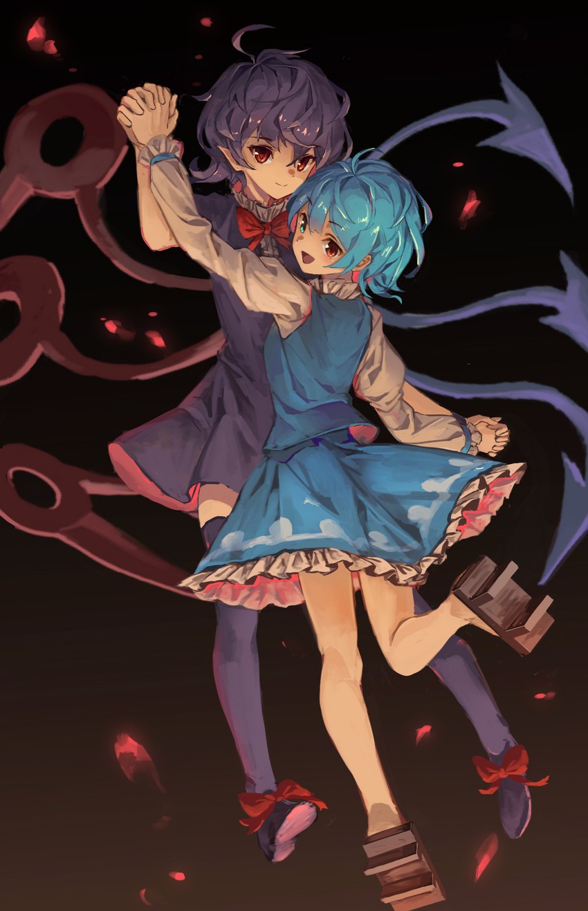tatara kogasa and houjuu nue (touhou) drawn by yanyan_(shinken_gomi)