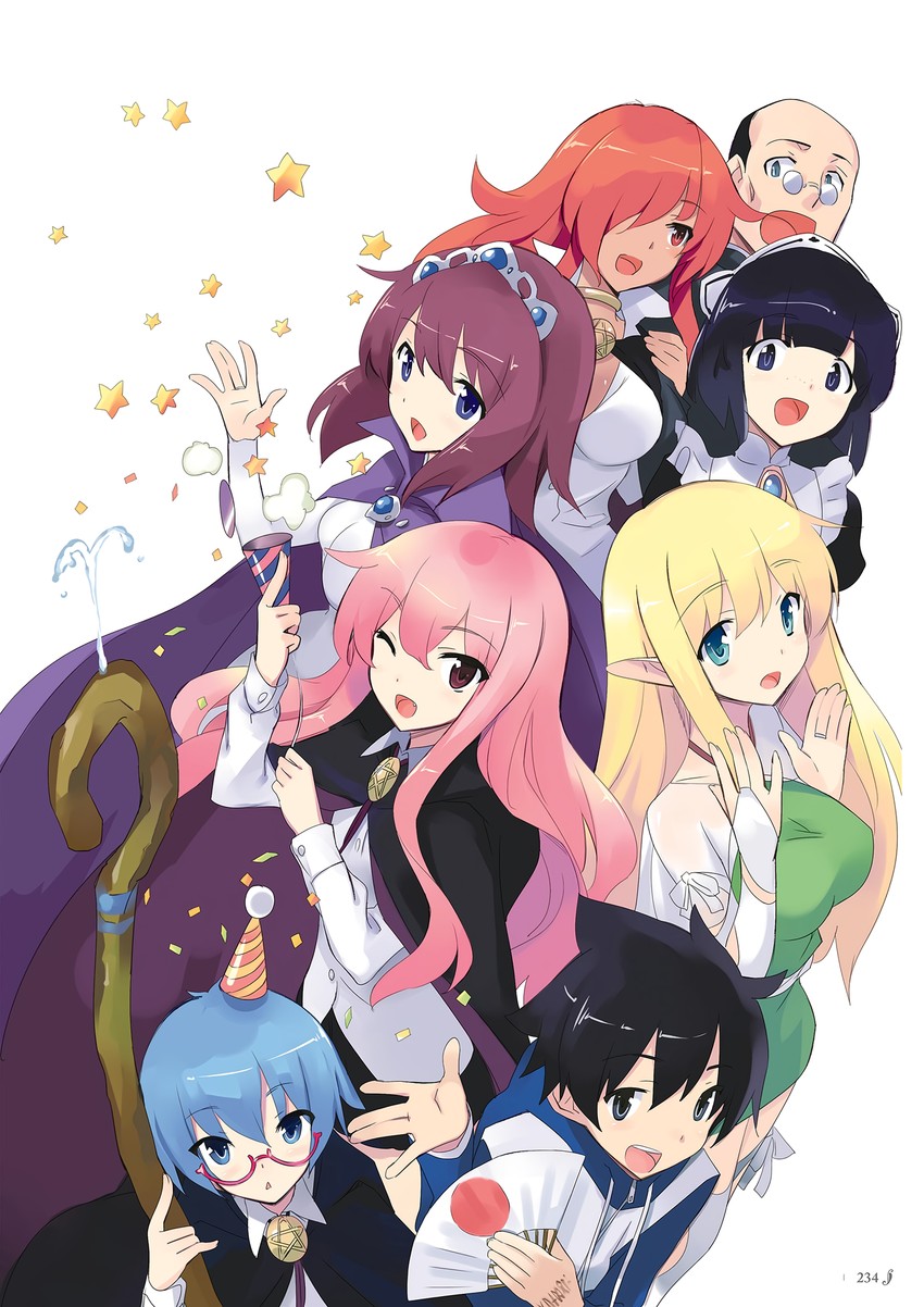 louise francoise le blanc de la valliere, tiffania westwood, siesta, tabitha, hiraga saito, and 3 more (zero no tsukaima) drawn by usatsuka_eiji